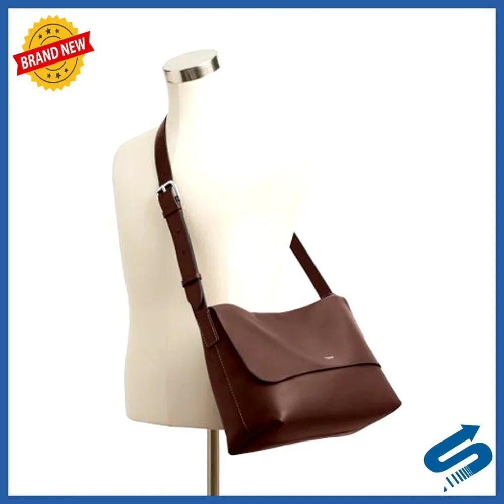 Leather Messenger Bag for Men with Laptop Compartment Adjustable Strap